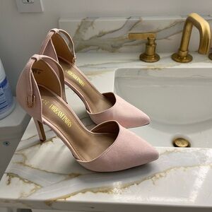 Dream Pairs Blush Pink Ankle Strap Heels